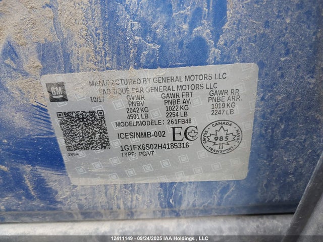 Chevrolet 2017 2017 1G1FX6S02H4185316 Image 18