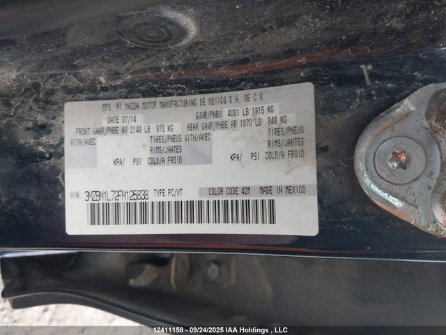 3MZBM1L72FM125838 Mazda pe
