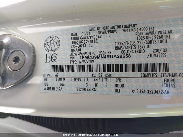 Ford dragon gtdi 2024 1FMCU9MN4RUA29658 Image 18