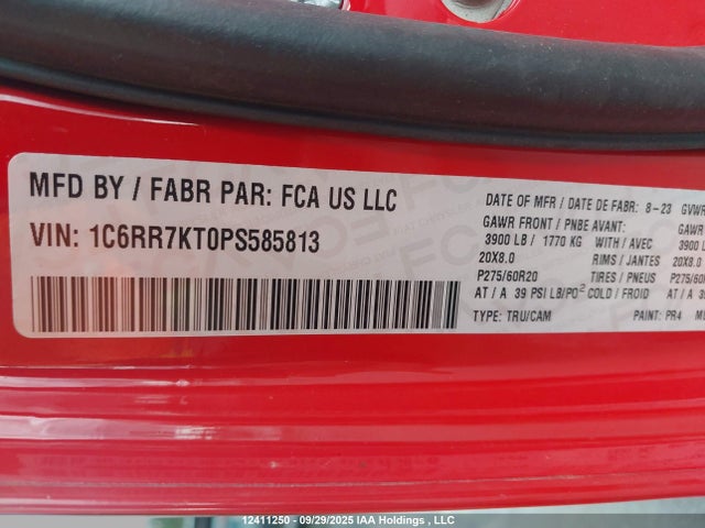 1C6RR7KT0PS585813 RAM 1500