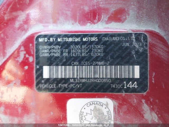 ML32AWHJ2RH000850 Mitsubishi mivec
