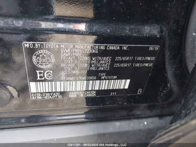 2T3BWRFV7KW020856 Toyota a25-fxz, 3nm+4nm