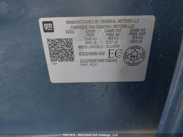Chevrolet lfv 2024 1G1ZD5ST9RF158341 Image 9