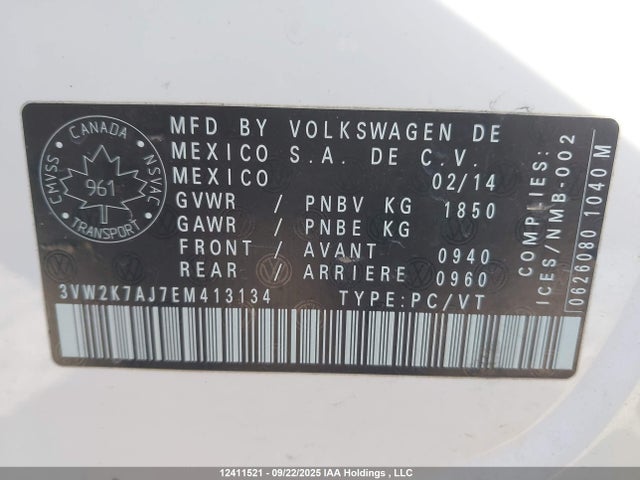 Volkswagen Jetta 2014 3VW2K7AJ7EM413134 Image 19