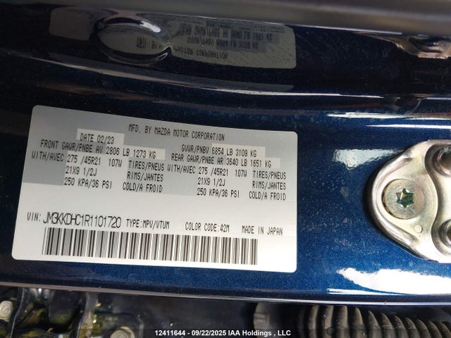 Mazda h3 2024 JM3KKDHC1R1101720 Image 9