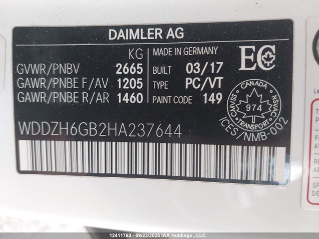 WDDZH6GB2HA237644 Mercedes-Benz m276