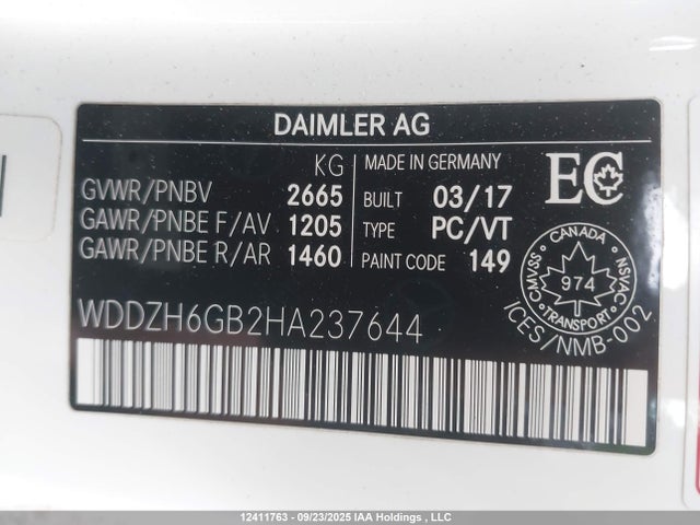 WDDZH6GB2HA237644 Mercedes-Benz m276