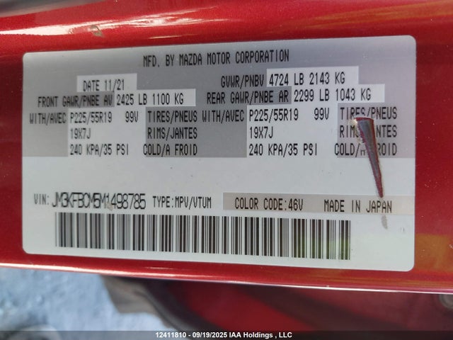 Mazda py cylinder decativation 2021 JM3KFBCM5M1498785 Image 19