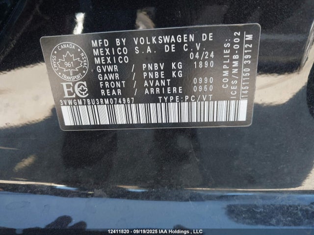 Volkswagen tsi 2024 3VWGM7BU3RM074967 Image 9