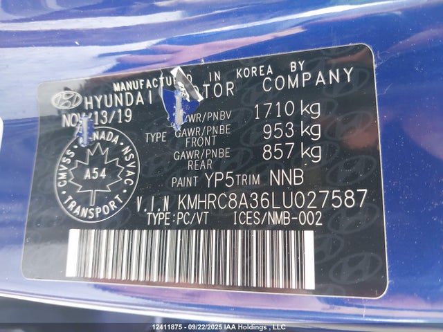 Hyundai mpi gamma ii 2020 KMHRC8A36LU027587 Image 9