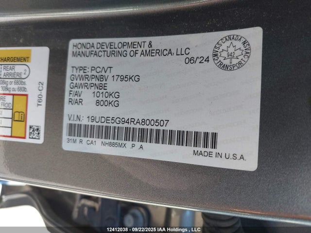 19UDE5G94RA800507 Acura Integra