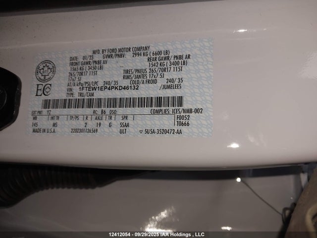 Ford 2.7l-4v 2023 1FTEW1EP4PKD46132 Image 18