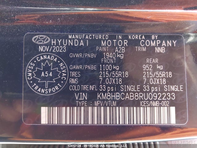 Hyundai mpi nu pe 2024 KM8HBCAB8RU092233 Image 19