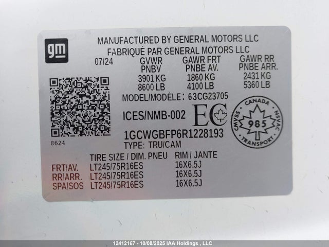 1GCWGBFP6R1228193 Chevrolet lv1