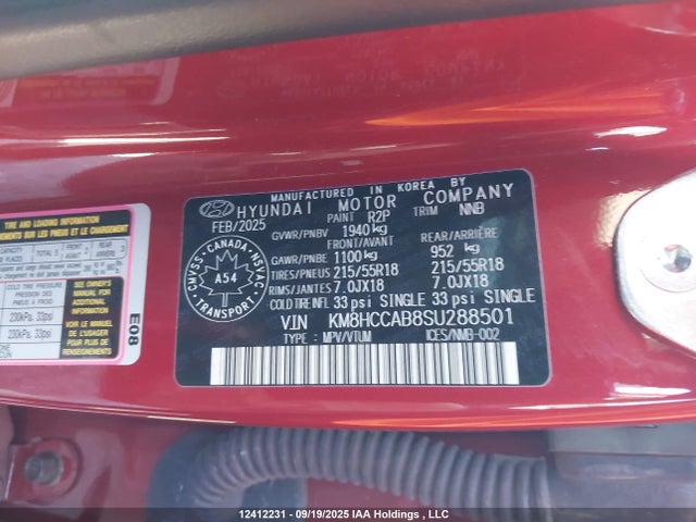 Hyundai mpi nu pe 2025 KM8HCCAB8SU288501 Image 9
