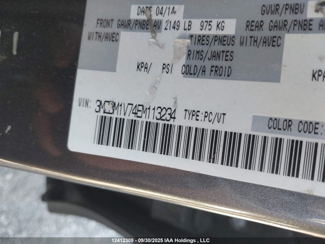 3MZBM1V74EM113234 Mazda pe