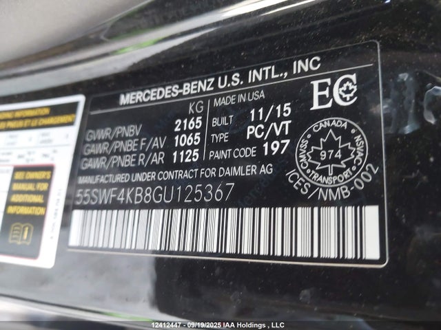 Mercedes-Benz 2016 2016 55SWF4KB8GU125367 Image 18