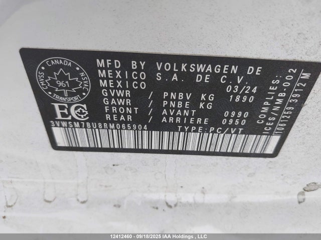 3VWSM7BU8RM065904 Volkswagen tsi