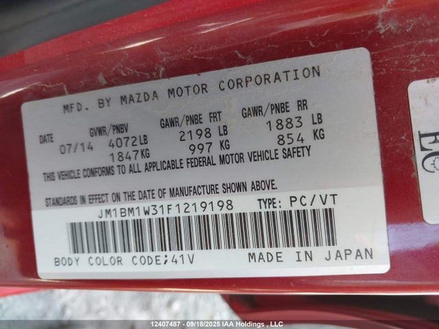 JM1BM1W31F1219198 Mazda py
