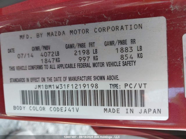 JM1BM1W31F1219198 Mazda py