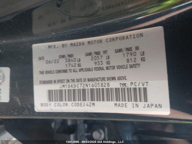 Mazda pe 2022 JM1DKDC72N1605828 Image 9