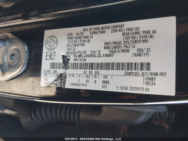 5LMCJ2D93LUL19087 Lincoln gtdi