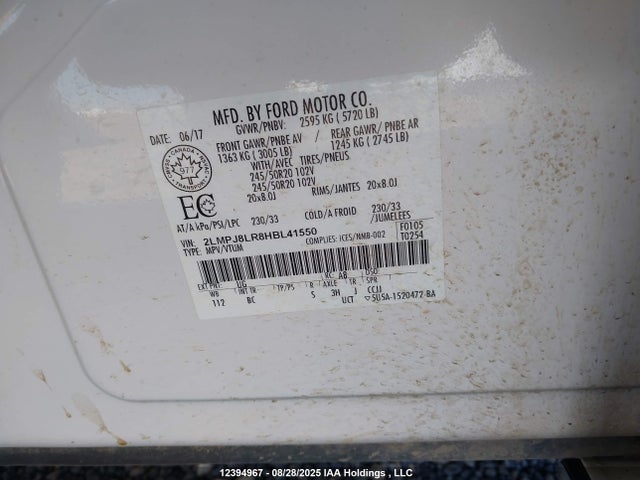 2LMPJ8LR8HBL41550 Lincoln 3.7l tivct (twin independent variable camshaft timing)