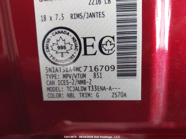 Nissan 2021 2021 5N1AT3BA4MC716709 Image 9