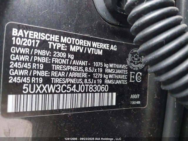 5UXXW3C54J0T83060 BMW 2018