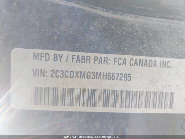 2C3CDXMG3MH667295 Dodge Charger Gt Awd