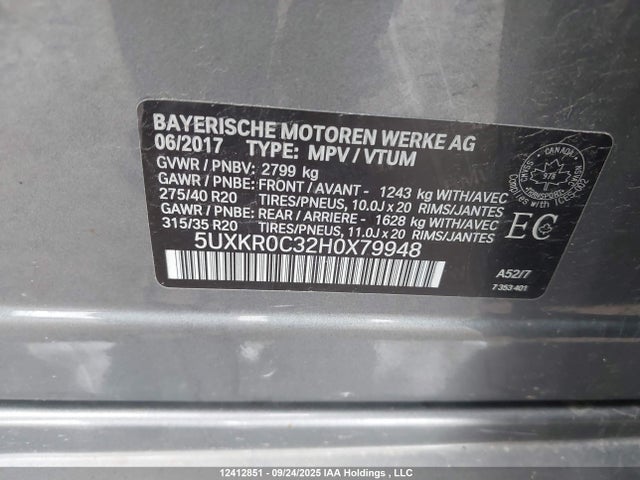5UXKR0C32H0X79948 BMW X5
