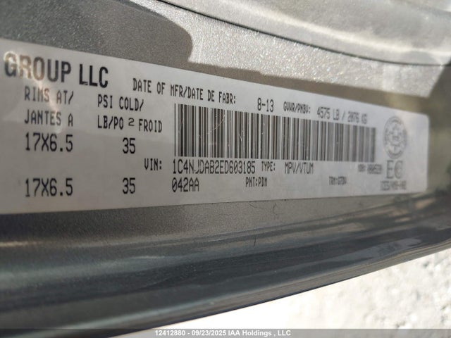 Jeep Compass 2014 1C4NJDAB2ED603185 Image 9