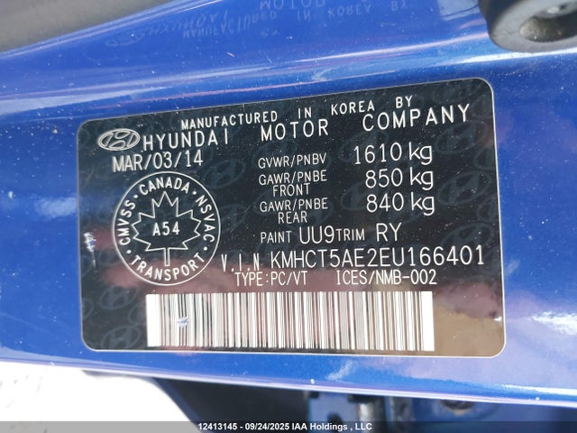 Hyundai dohc gdi gamma 2014 KMHCT5AE2EU166401 Image 19
