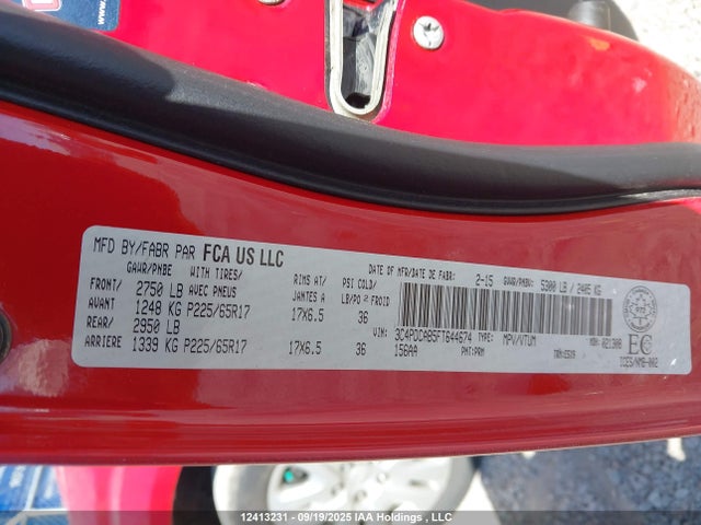 Dodge Journey 2015 3C4PDCAB5FT644674 Image 9