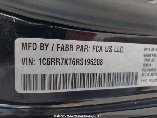 RAM 2024 2024 1C6RR7KT6RS196208 Image 9
