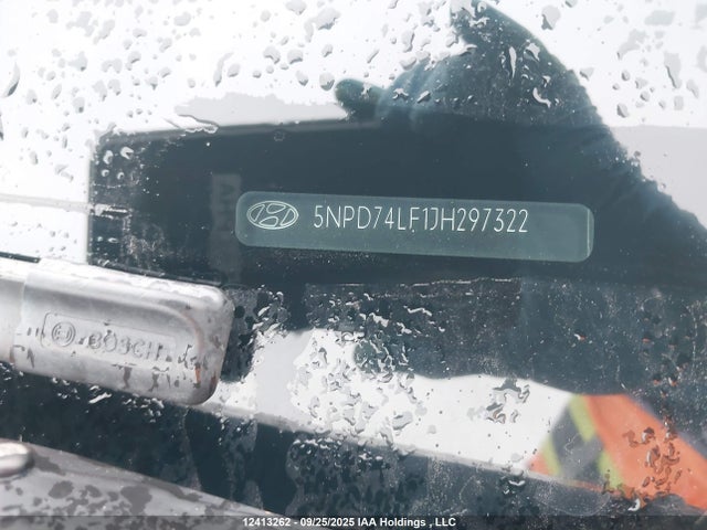 5NPD74LF1JH297322 Hyundai mpi nu