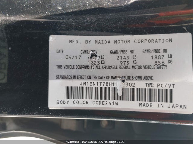 JM1BN1T78H1152302 Mazda pe