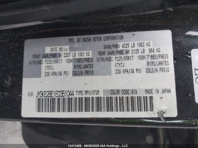 Mazda pe 2014 JM3KE2BE1E0351044 Image 9