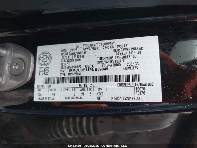 1FMCU0E11PUB09049 Ford dura pfi atk