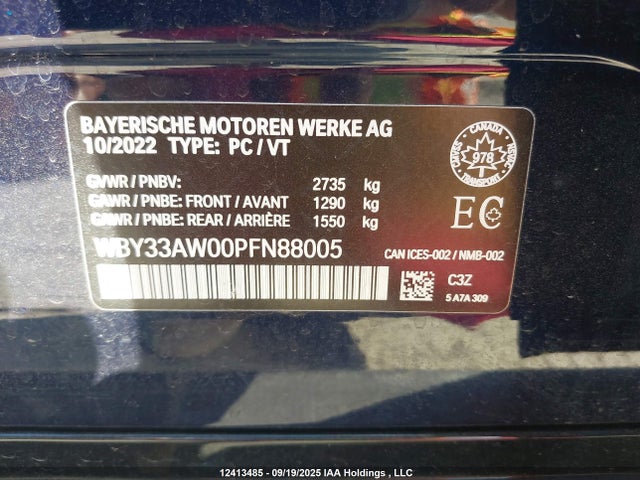 WBY33AW00PFN88005 BMW I4