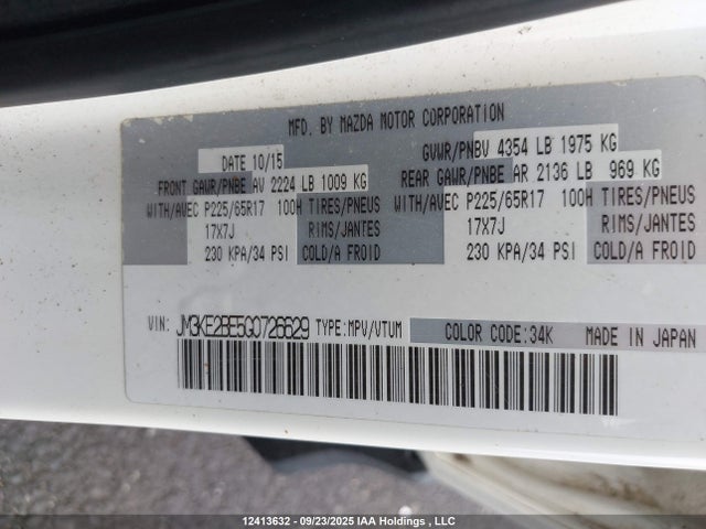 JM3KE2BE5G0726629 Mazda pe