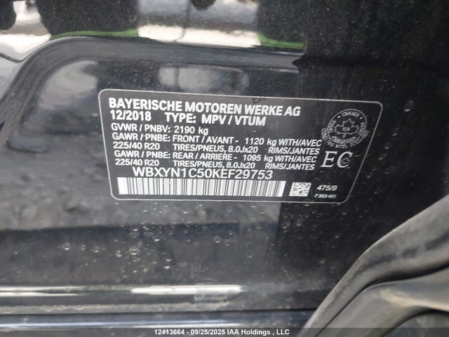 WBXYN1C50KEF29753 BMW 2019