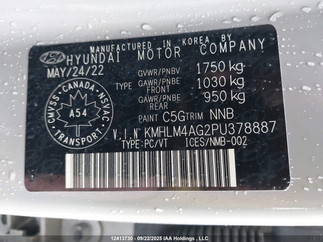 Hyundai mpi nu pe 2023 KMHLM4AG2PU378887 Image 9