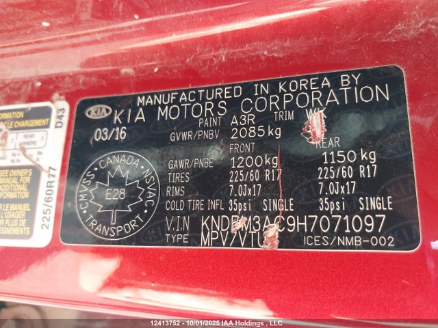 KIA gdi theta ii 2017 KNDPM3AC9H7071097 Image 9