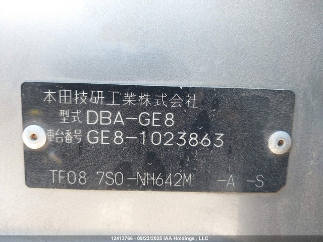 Aukcja sprzedaży 2008 Honda Fit, vin: GE81023863, numer aukcji: 12413766