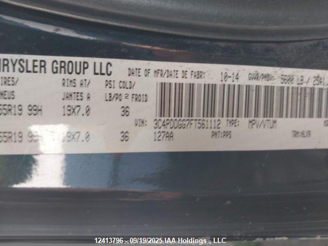 12413796 :رقم المزاد ، 3C4PDDGG7FT561112 vin ، 2015 Dodge Journey Crossroad مزاد بيع