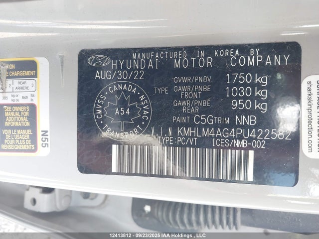 Hyundai mpi nu pe 2023 KMHLM4AG4PU422582 Image 9