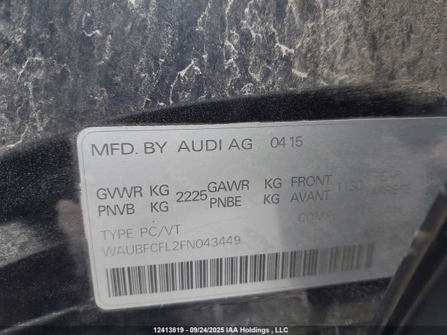 WAUBFCFL2FN043449 Audi A4 2.0t Komfort Plus