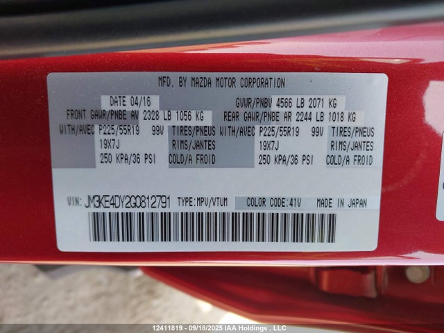JM3KE4DY2G0812791 Mazda py