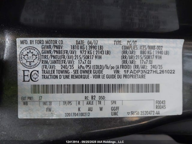 Ford 2.0l gdi 2017 1FADP3N27HL261022 Image 19